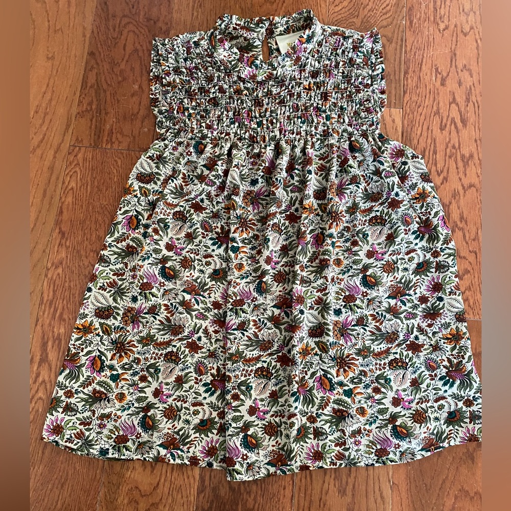 🖤 Anthropologie Maeve Darby Floral Print Sleeveless Blouse - Picture 1 of 7